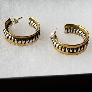 Silpada Sterling Silver & Brass Earrings